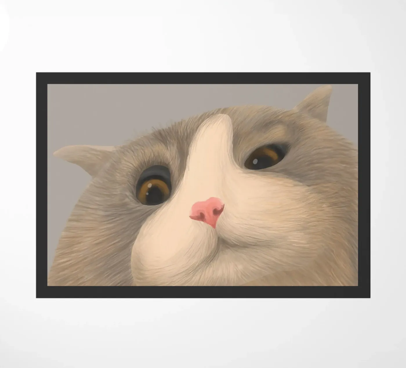 kitty posture deurmat van pastel color shape