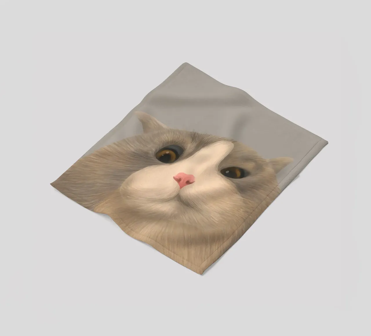 kitty posture fleecedeken van pastel color shape