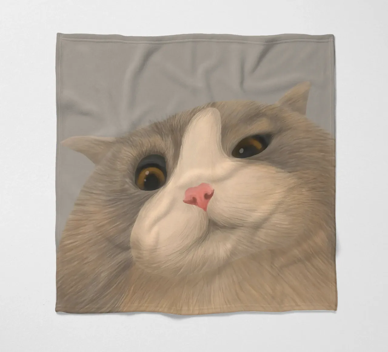 kitty posture fleecedeken van pastel color shape