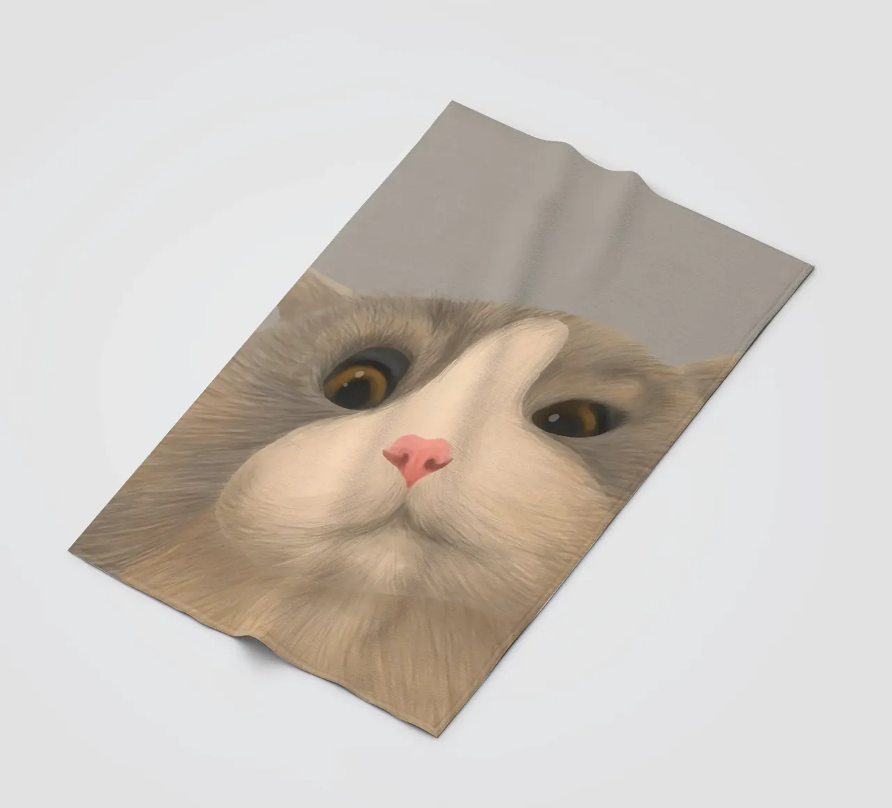 kitty posture fleecedeken van pastel color shape