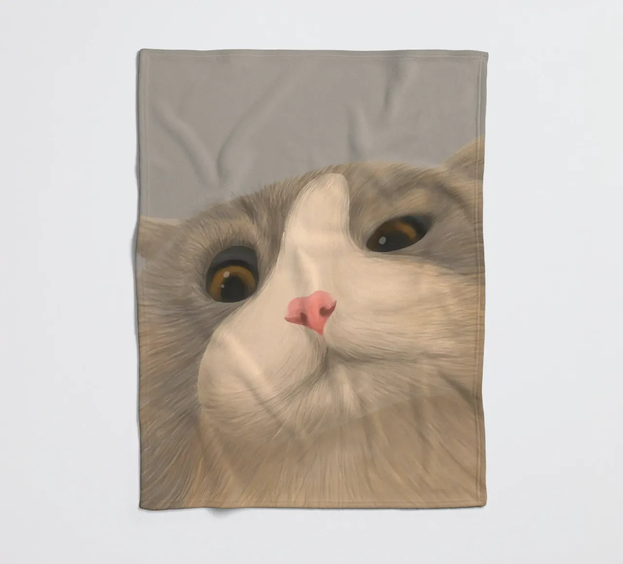 kitty posture fleecedeken van pastel color shape