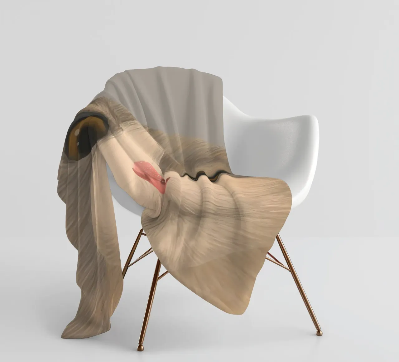 kitty posture fleecedeken van pastel color shape