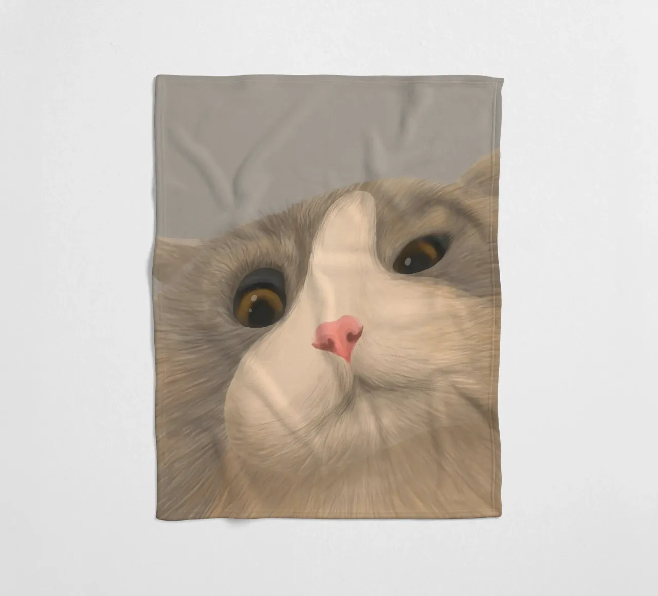 kitty posture fleecedeken van pastel color shape