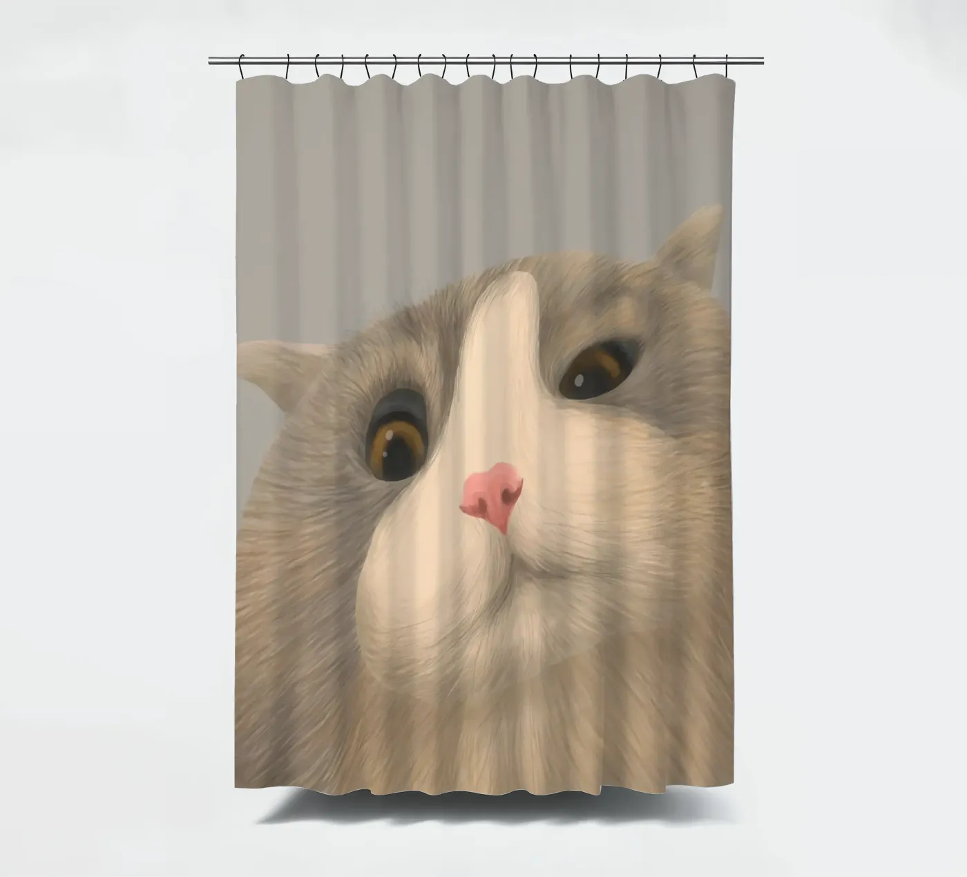 kitty posture Duschvorhang von pastel color shape