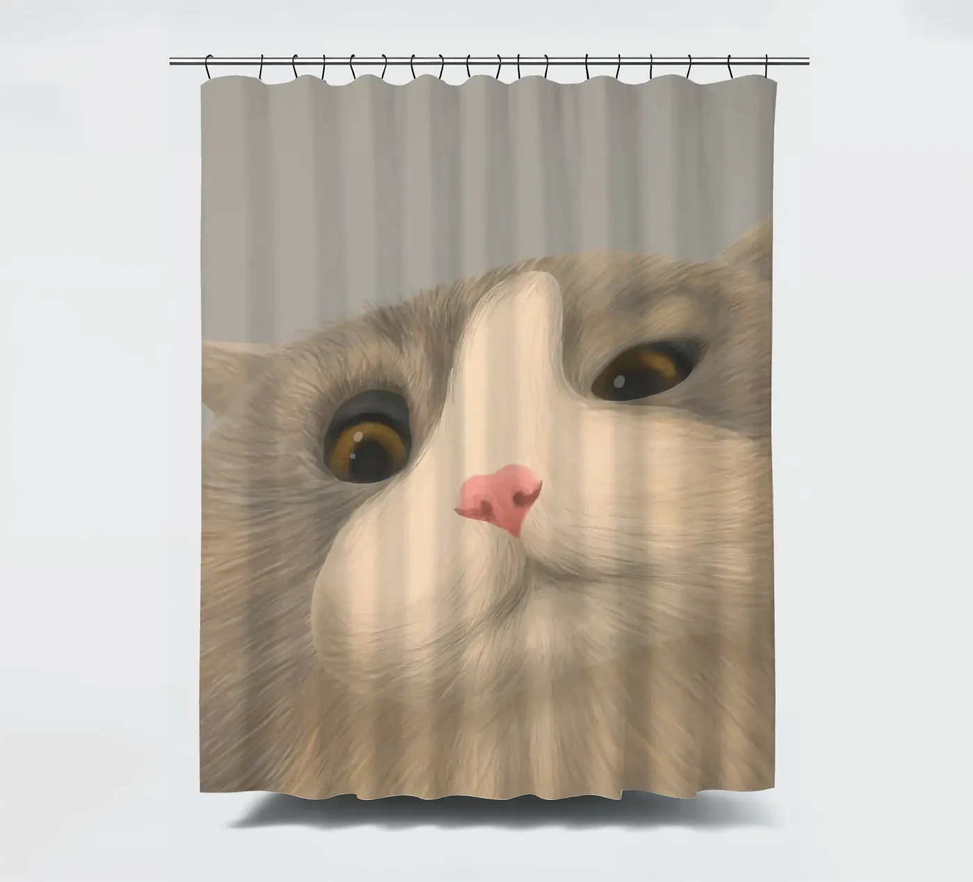 kitty posture Duschvorhang von pastel color shape