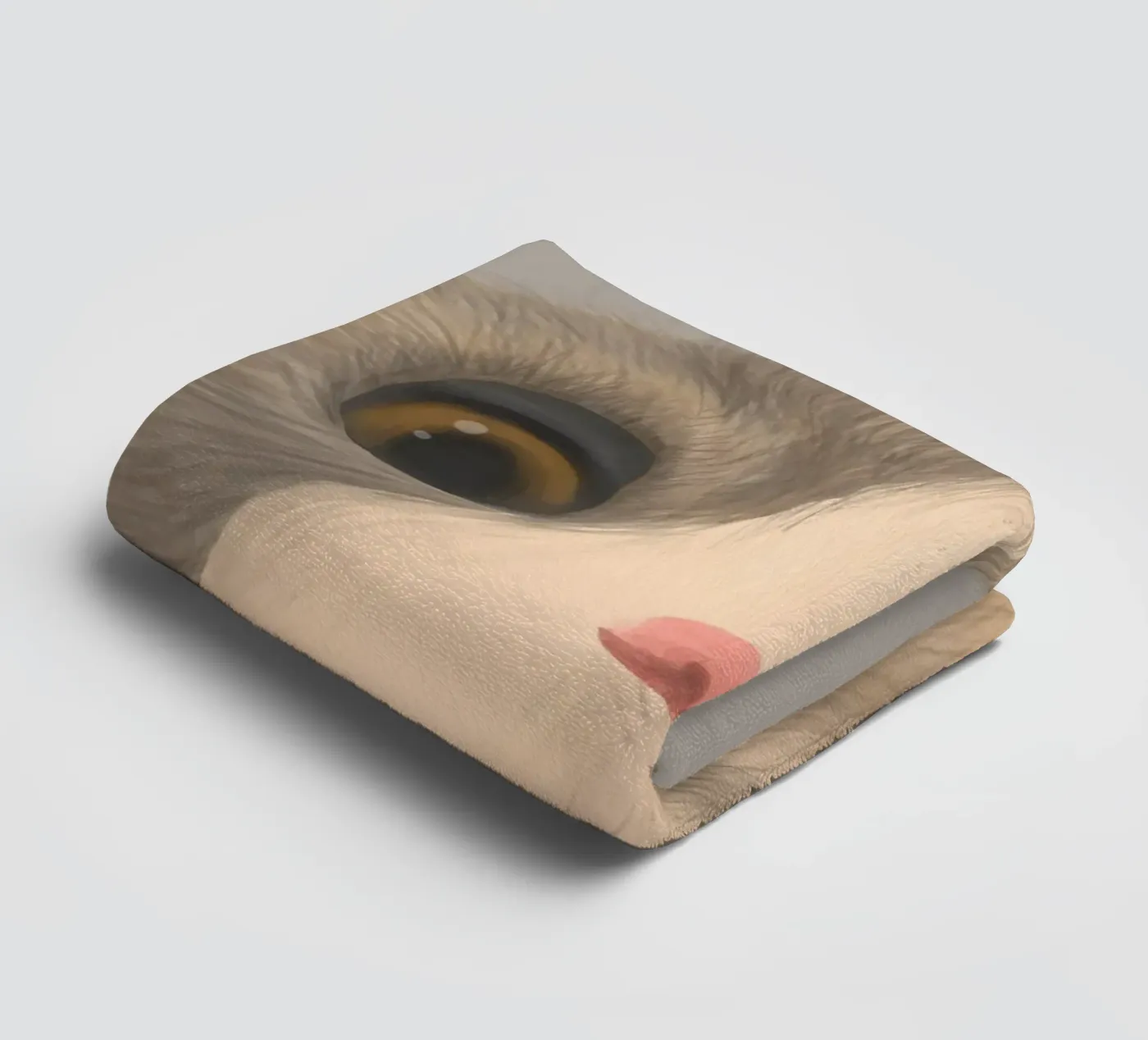 kitty posture badhanddoek van pastel color shape