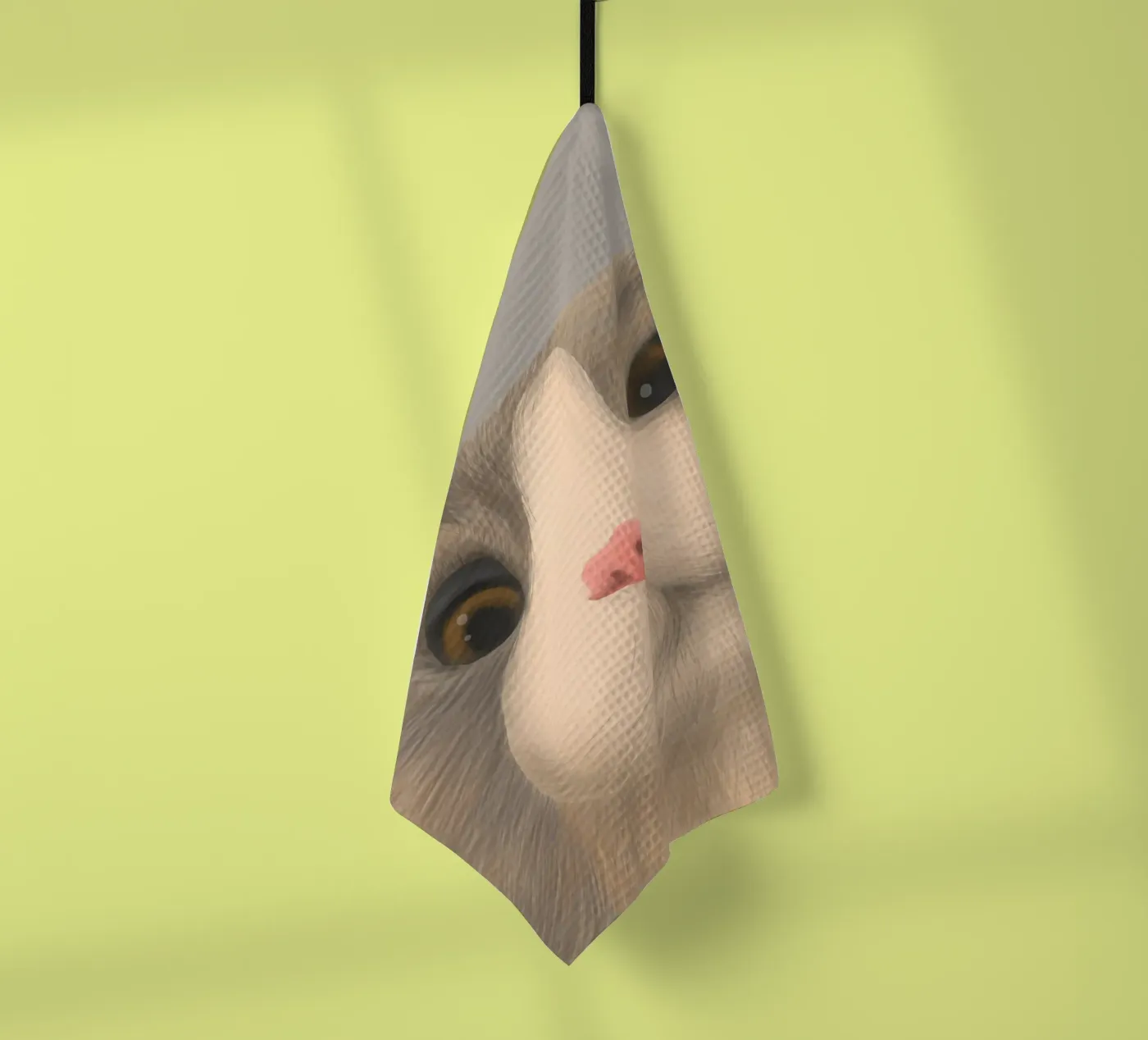 kitty posture torchon de pastel color shape