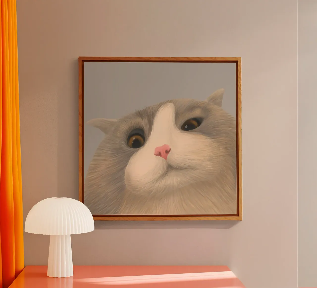 kitty posture plexiglass da pastel color shape