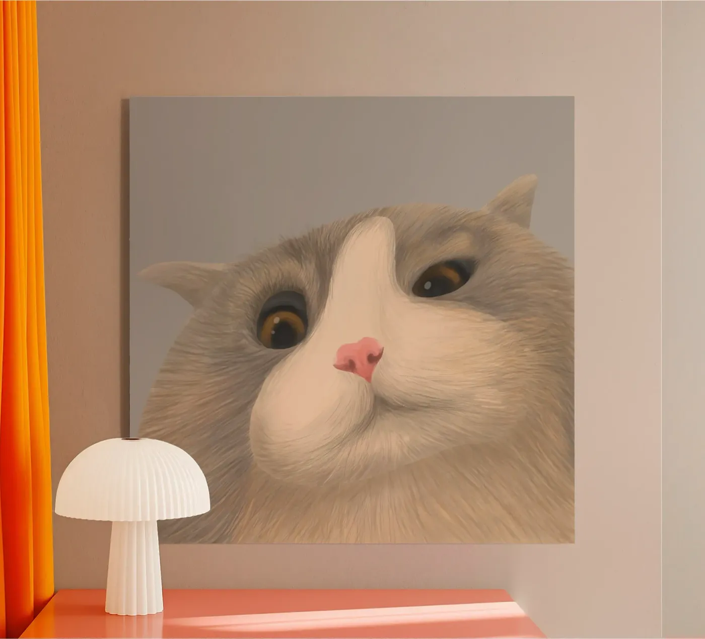 kitty posture plexiglass da pastel color shape
