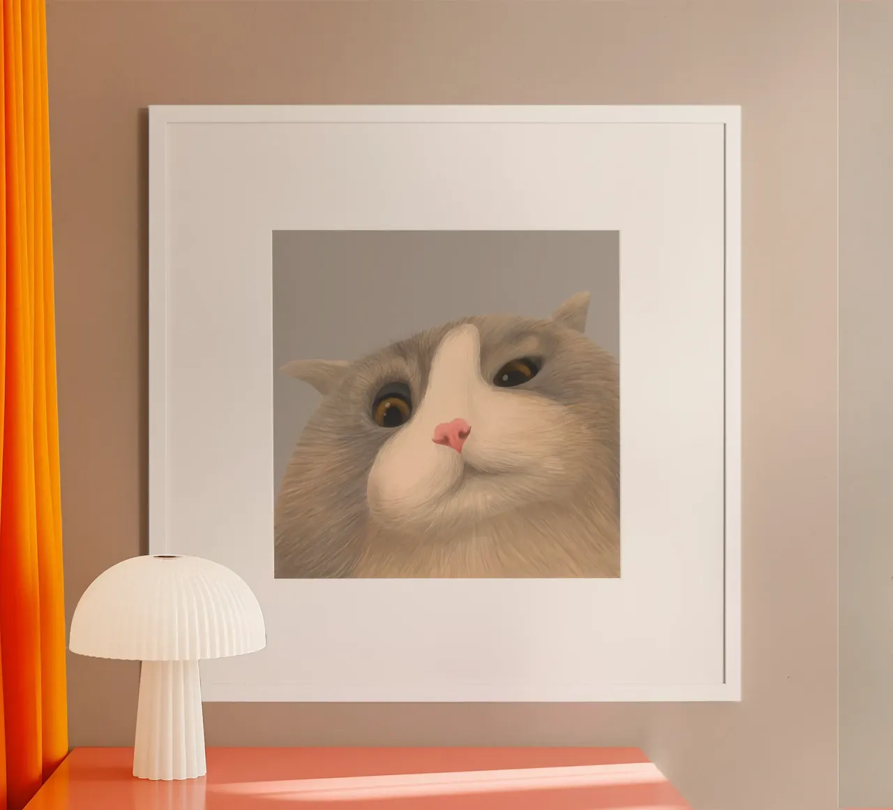 kitty posture poster da pastel color shape