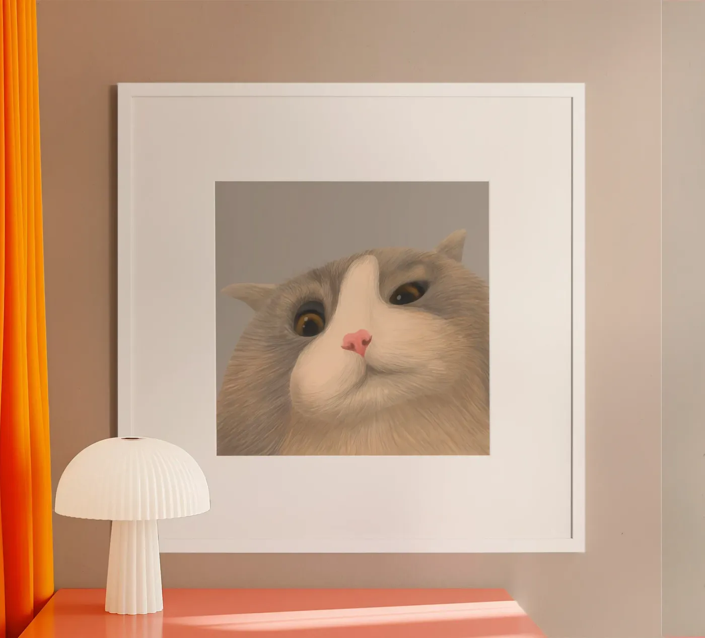 kitty posture Poster von pastel color shape