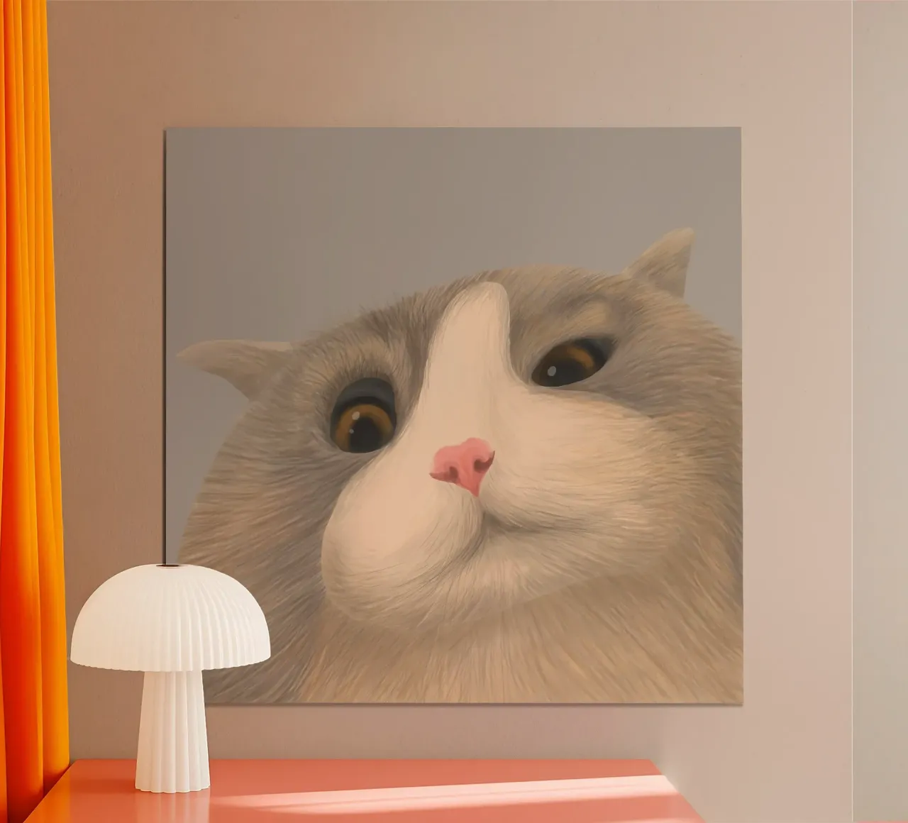 kitty posture poster da pastel color shape