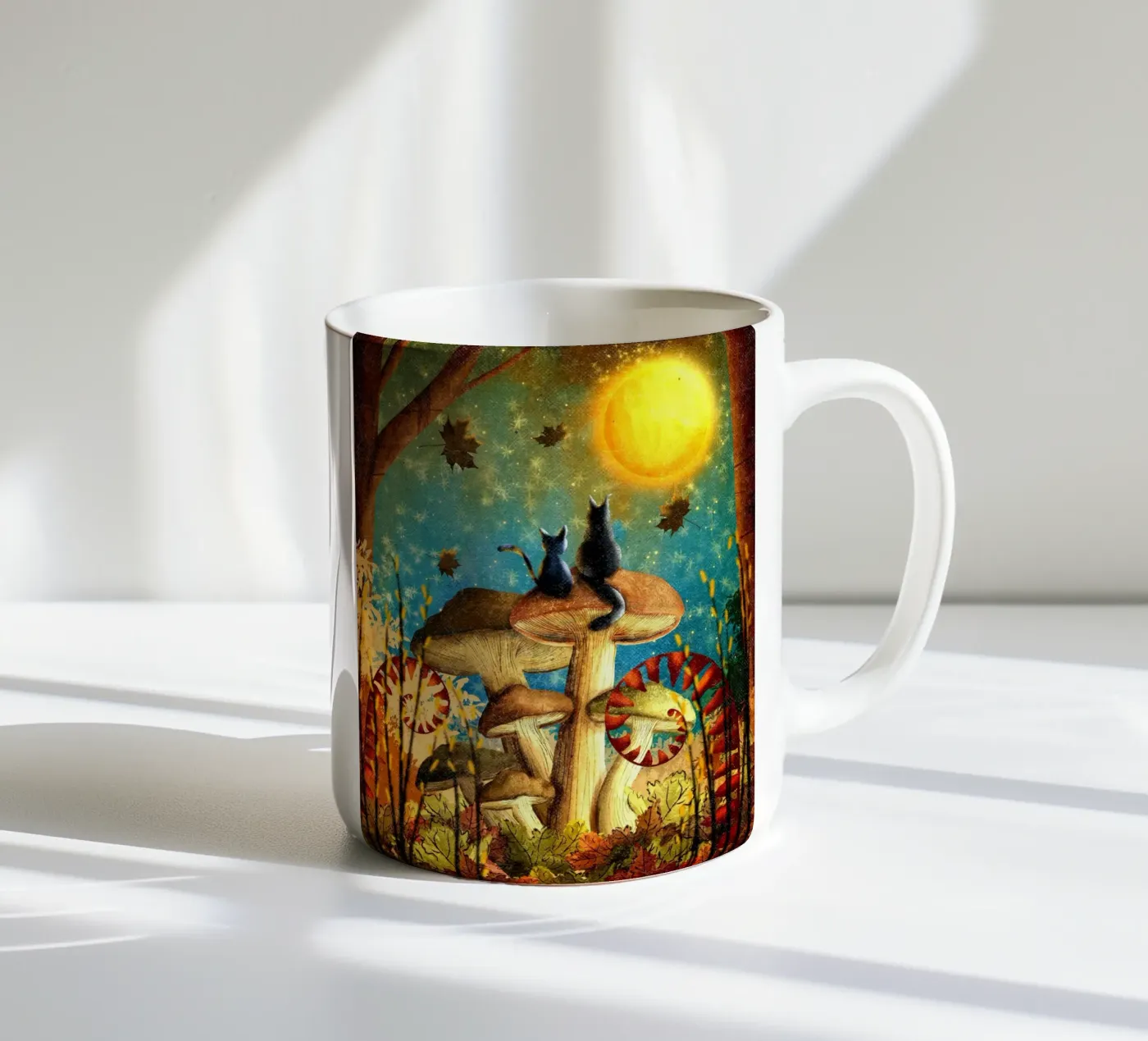 epic kitty ceramic mug by pastel color shape