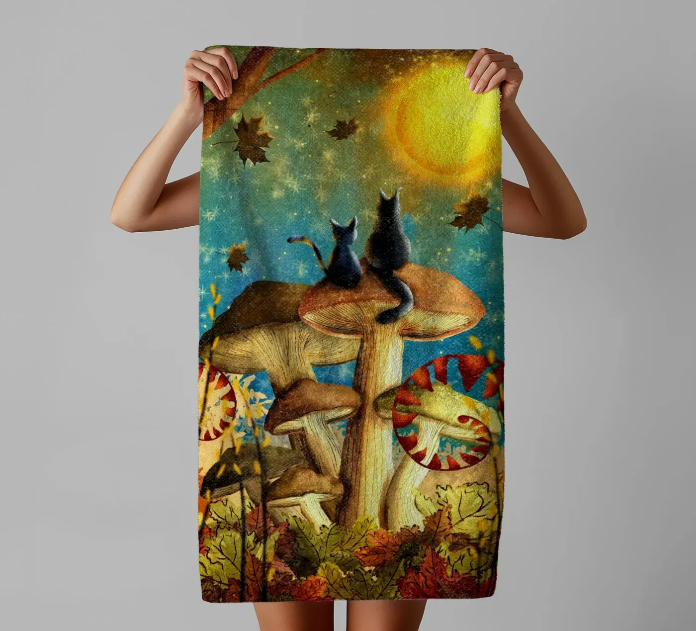 epic kitty badhanddoek van pastel color shape