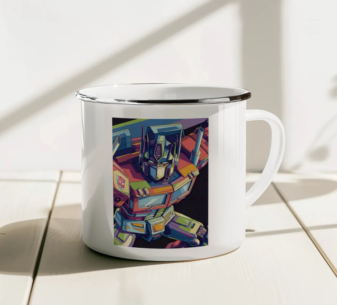 Optimus Prime WPAP art #6 tazza in smalto da Hantamrata