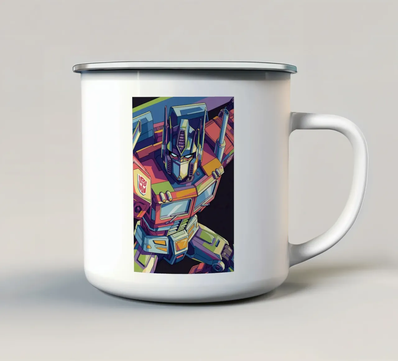 Optimus Prime WPAP art #6 tazza in smalto da Hantamrata