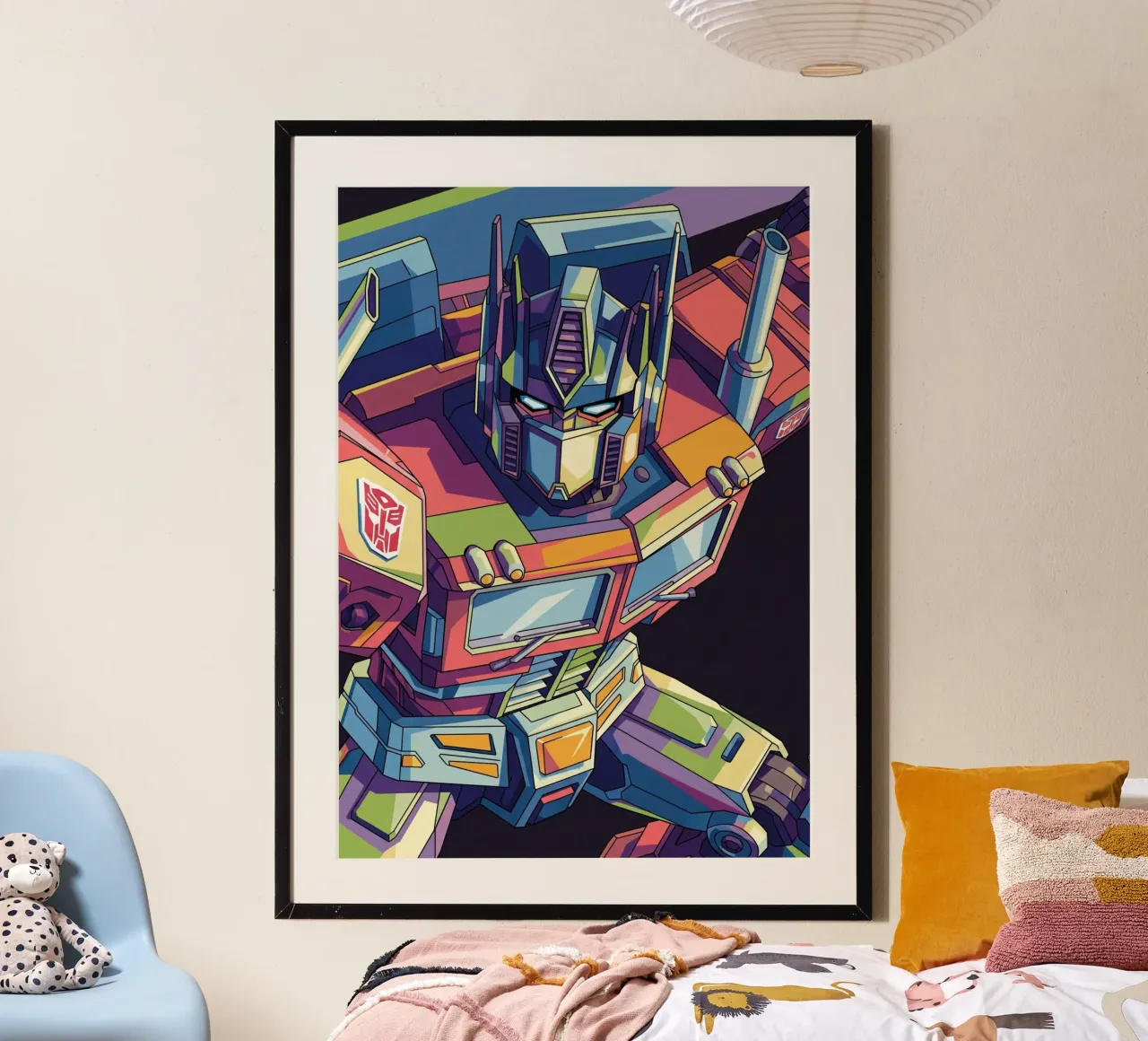 Optimus Prime WPAP art #6 poster con telaio in plastica da Hantamrata