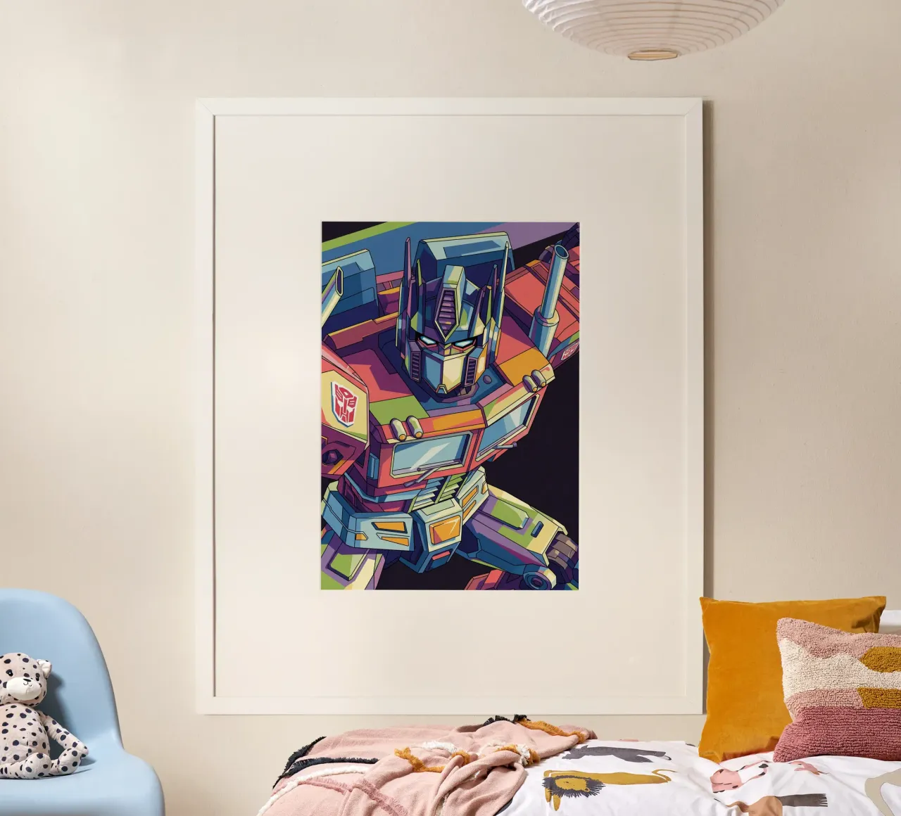 Optimus Prime WPAP art #6 poster con telaio in plastica da Hantamrata