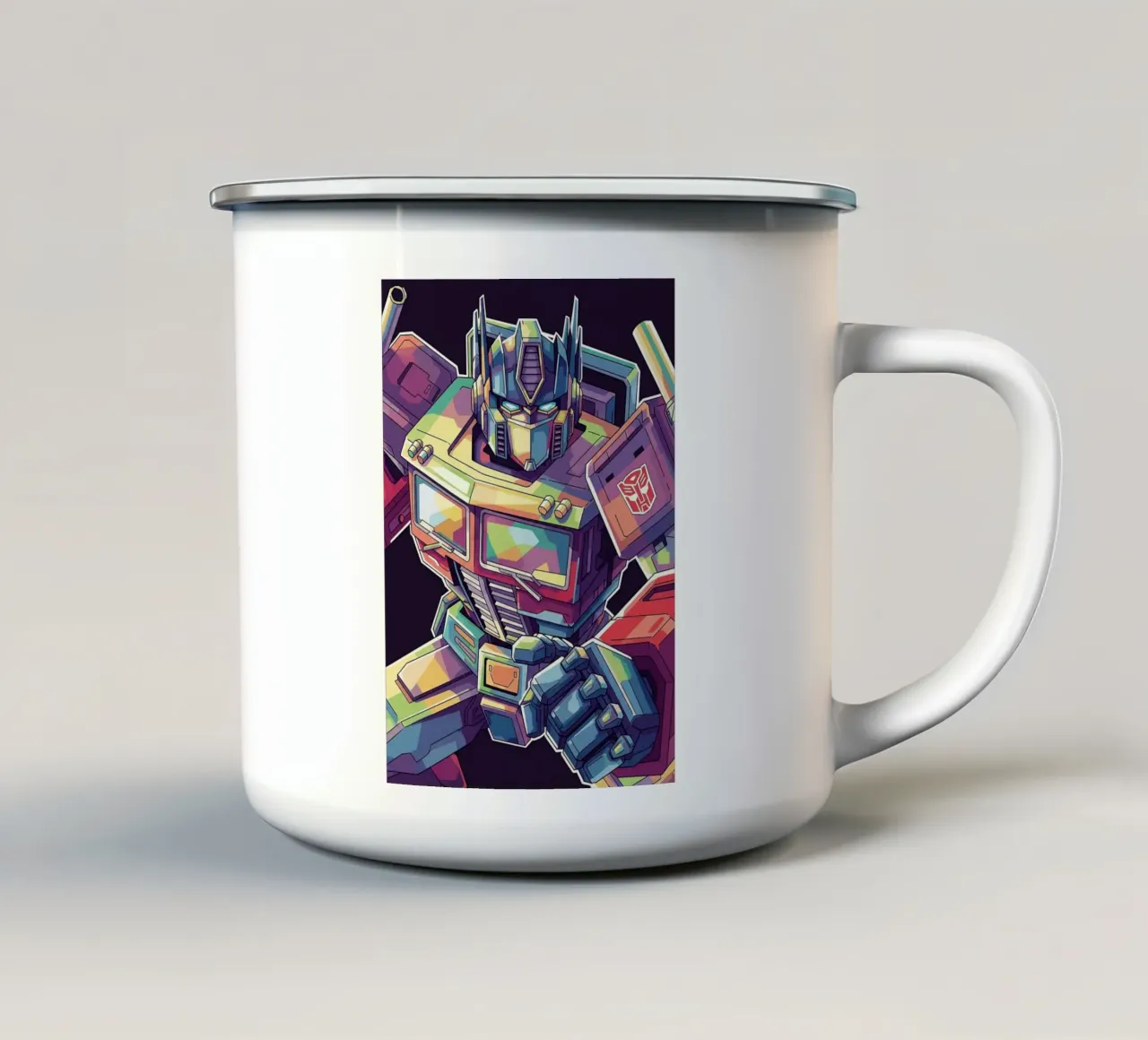 Optimus Prime WPAP art #7 tazza in smalto da Hantamrata