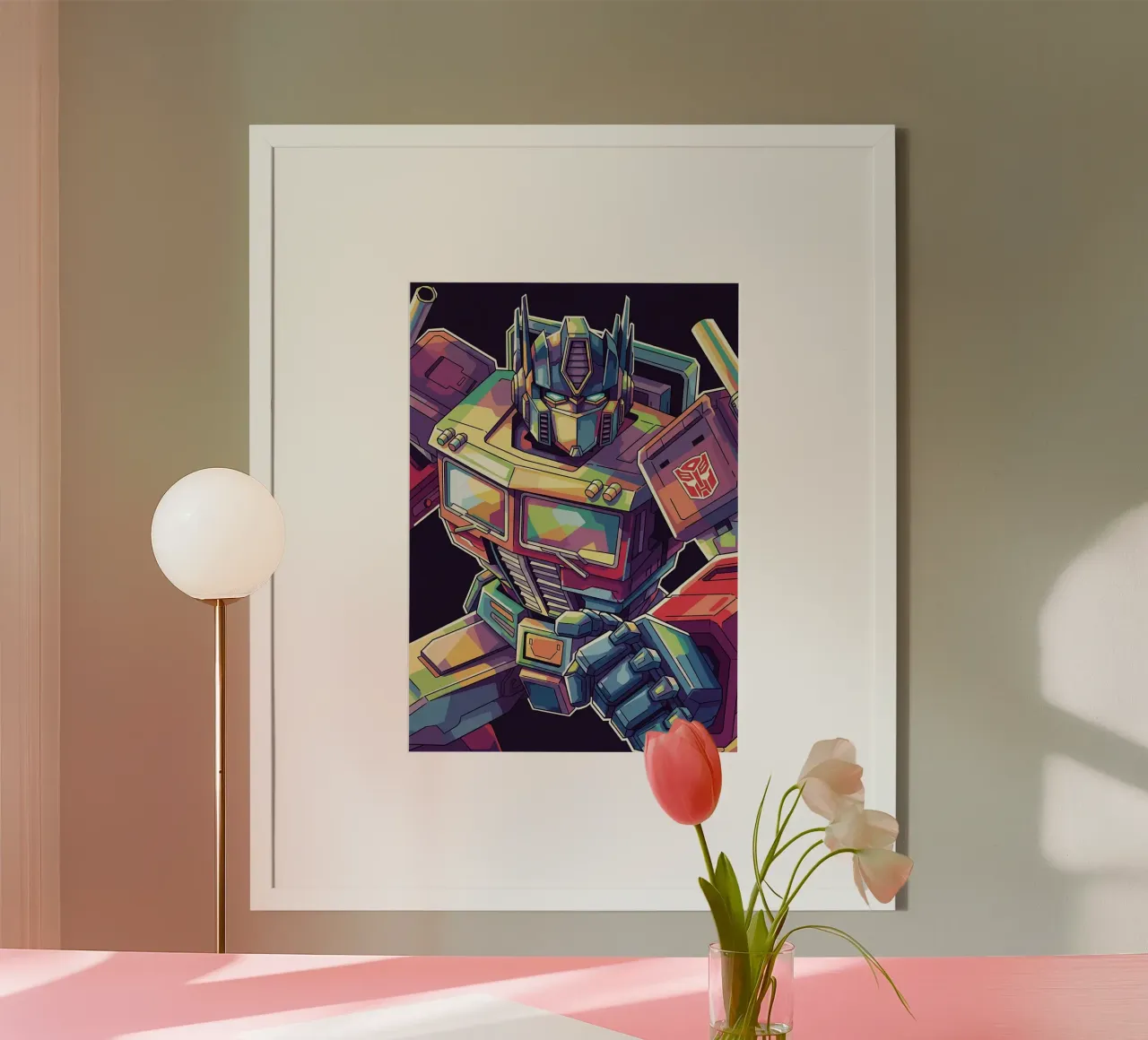 Optimus Prime WPAP art #7 poster con telaio in plastica da Hantamrata