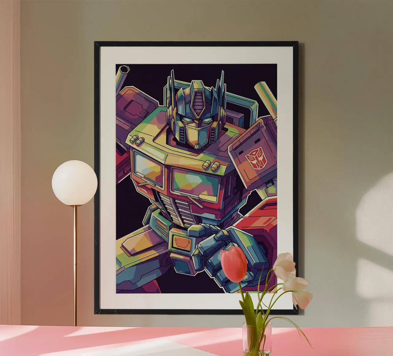 Optimus Prime WPAP art #7 poster con telaio in plastica da Hantamrata