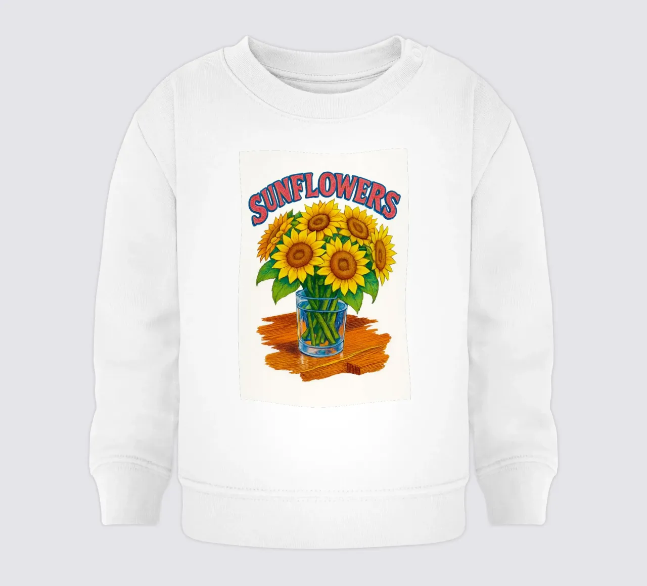 Bouquet vibrante di sole: Un disegno realistico a matita colorata felpa neonato da inspirational quote