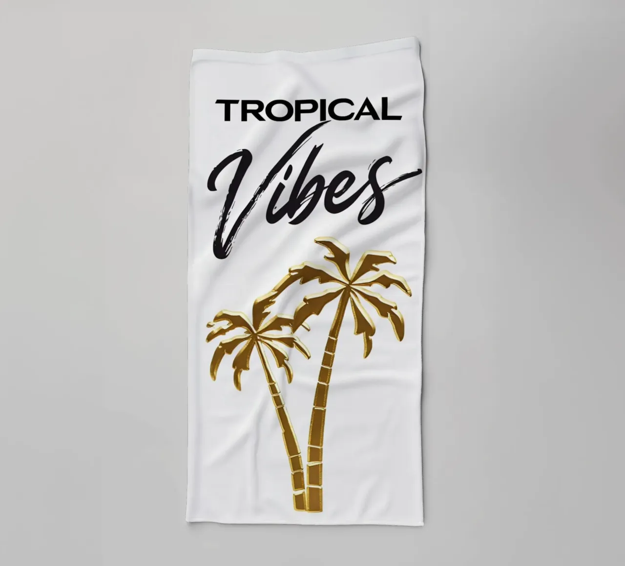 Gold Palm Trees Art Print - Hand-Drawn Cursive & Modern Lett towel by inspirational quote