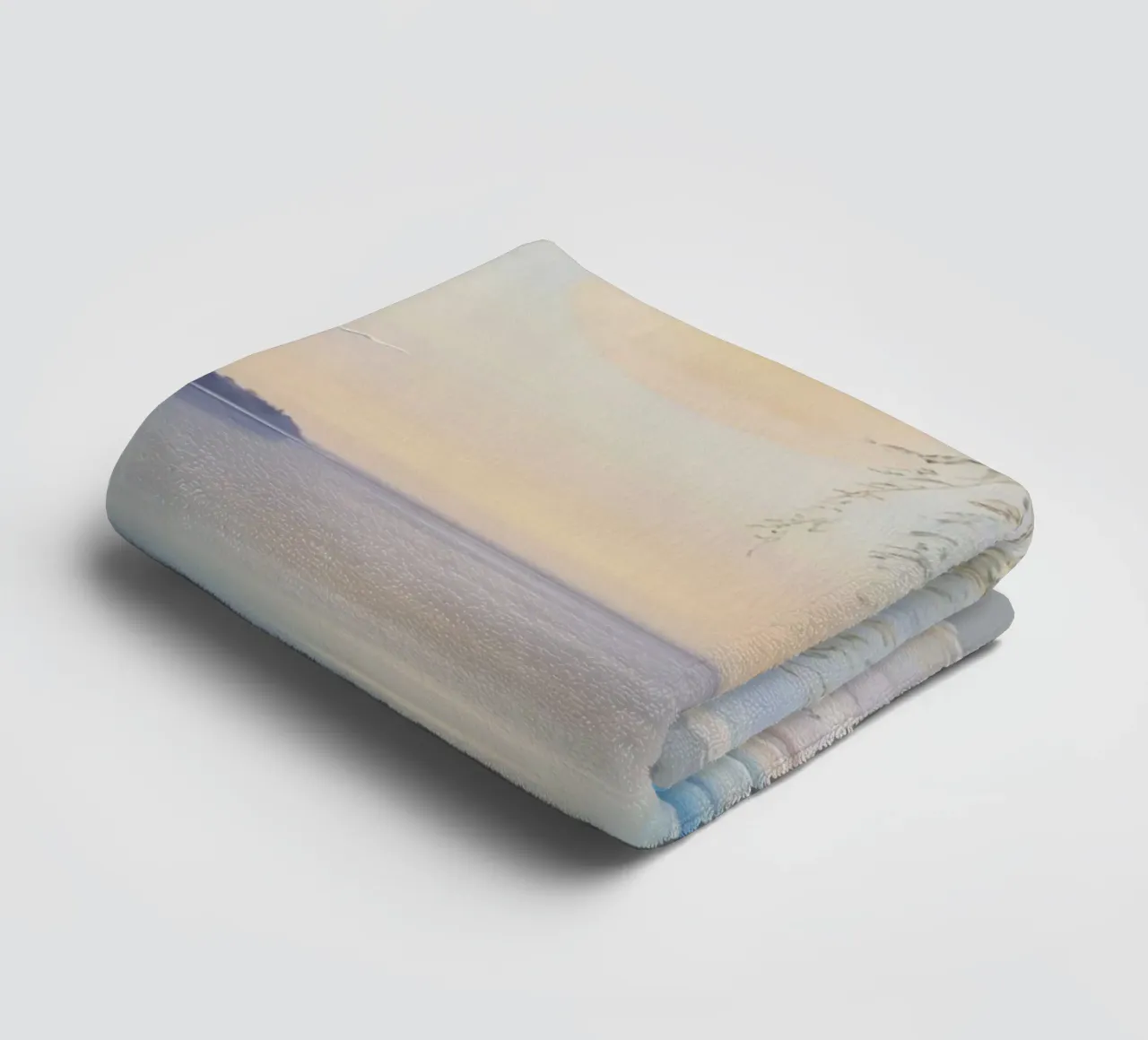 Tranquil Coastal Serenity: A Soft-Focus Dreamscape towel by inspirational quote