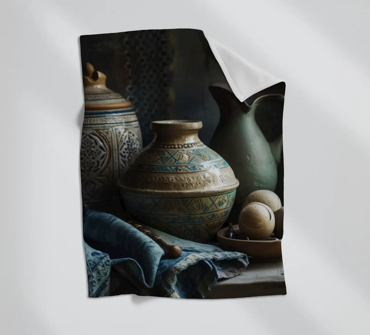 Moroccan Still Life No 3 coperta in pile da treechild
