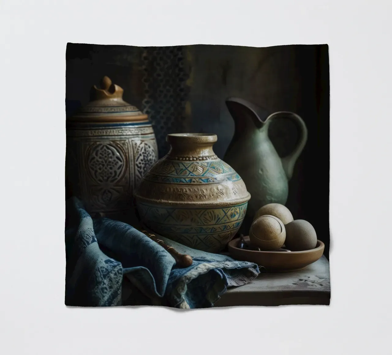 Moroccan Still Life No 3 coperta in pile da treechild