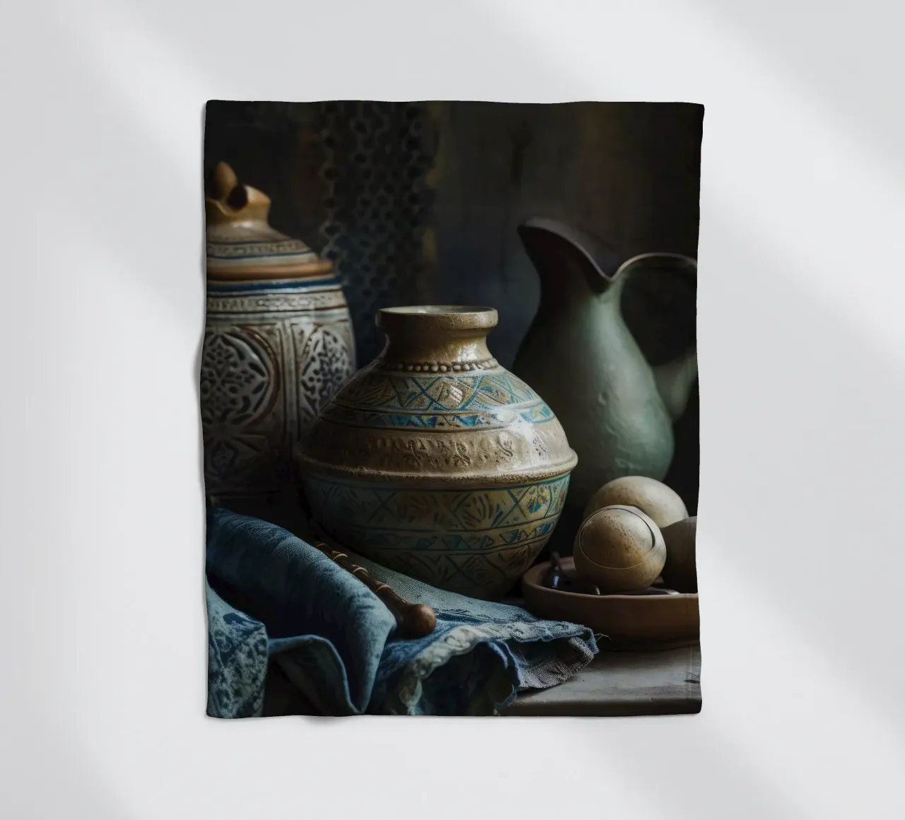 Moroccan Still Life No 3 coperta in pile da treechild
