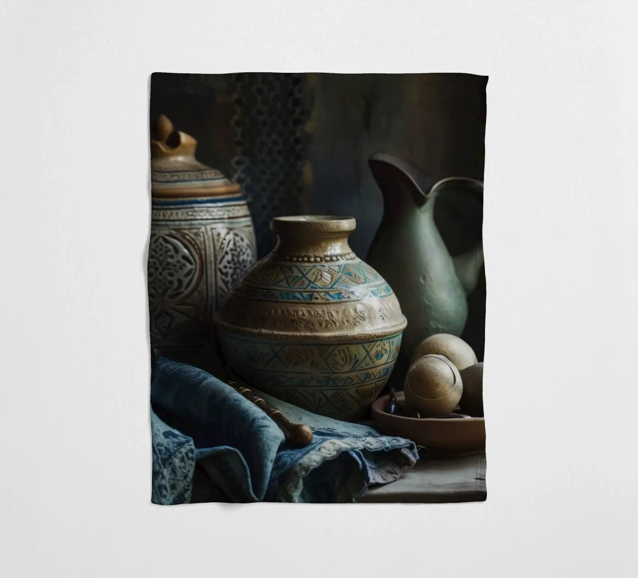 Moroccan Still Life No 3 coperta in pile da treechild
