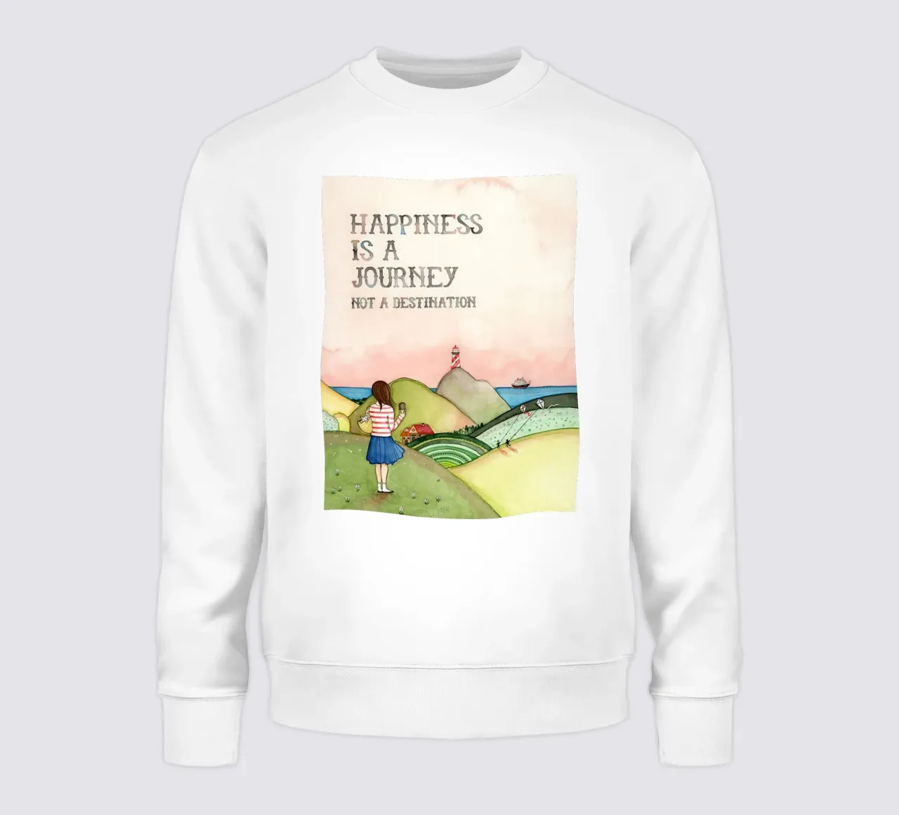 La felicità è un viaggio felpa da art quots shop