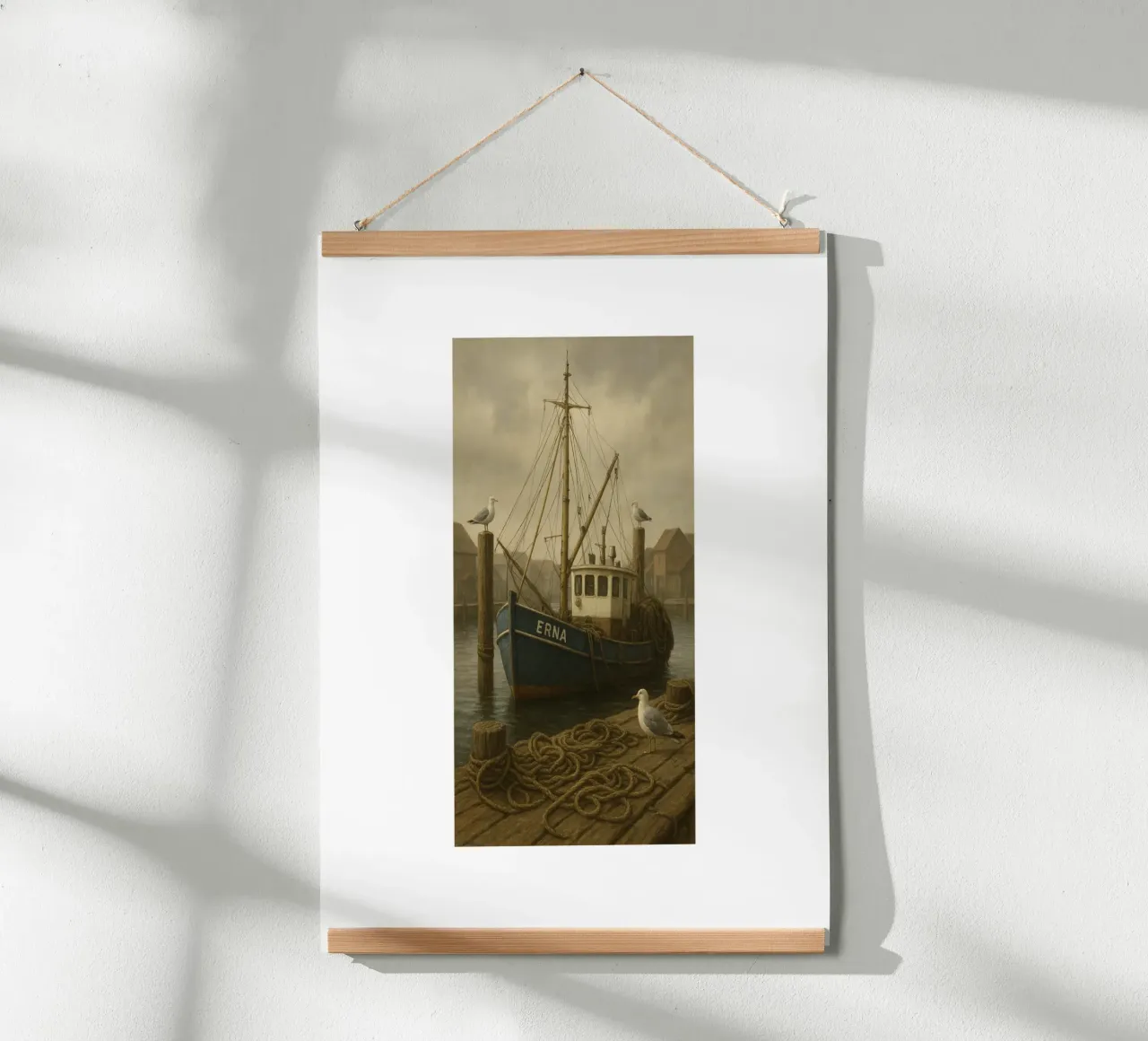 Fischkutter im Hafen Poster von Fies&Fein