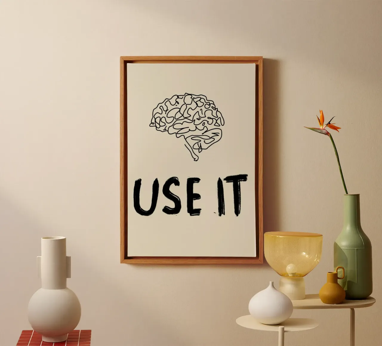 use it canvas with Floater frame by art quots shop