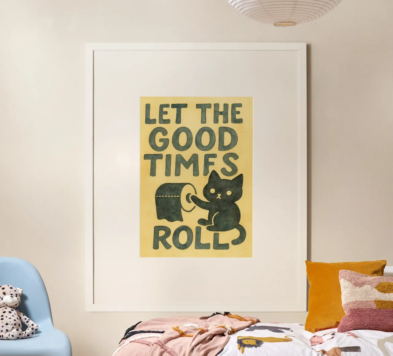 Lasciate che i bei tempi scorrano poster con telaio in plastica da mompunks