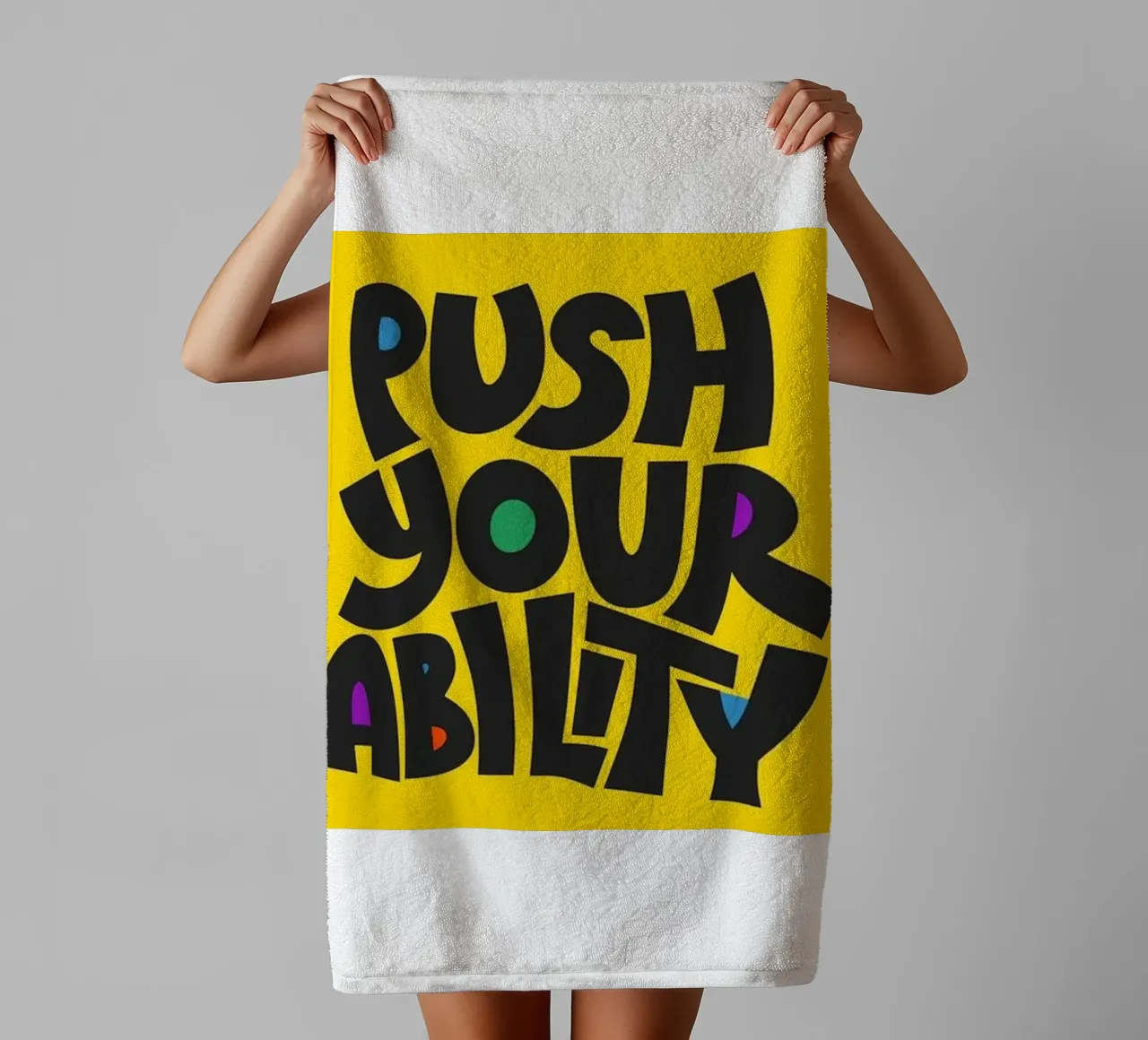 push your ability towel by art quots shop