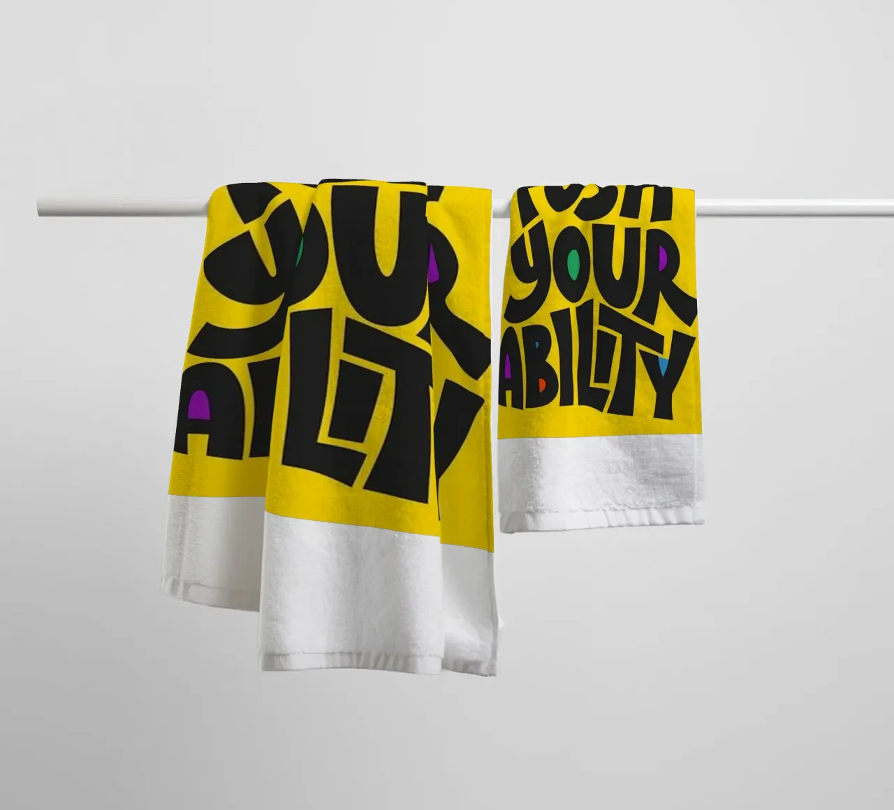 push your ability towel by art quots shop
