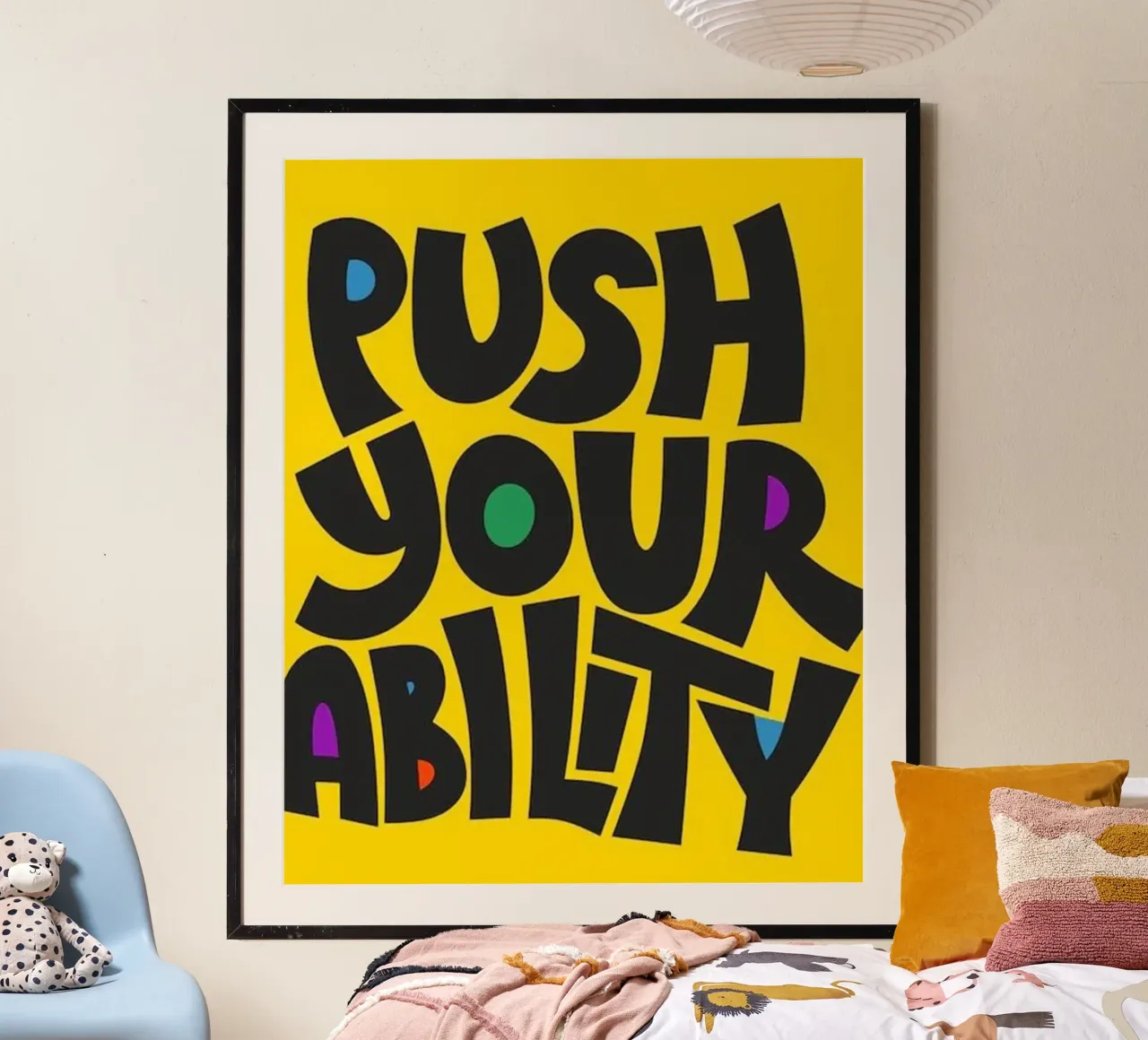 spingete le vostre capacità poster con telaio in plastica da art quots shop