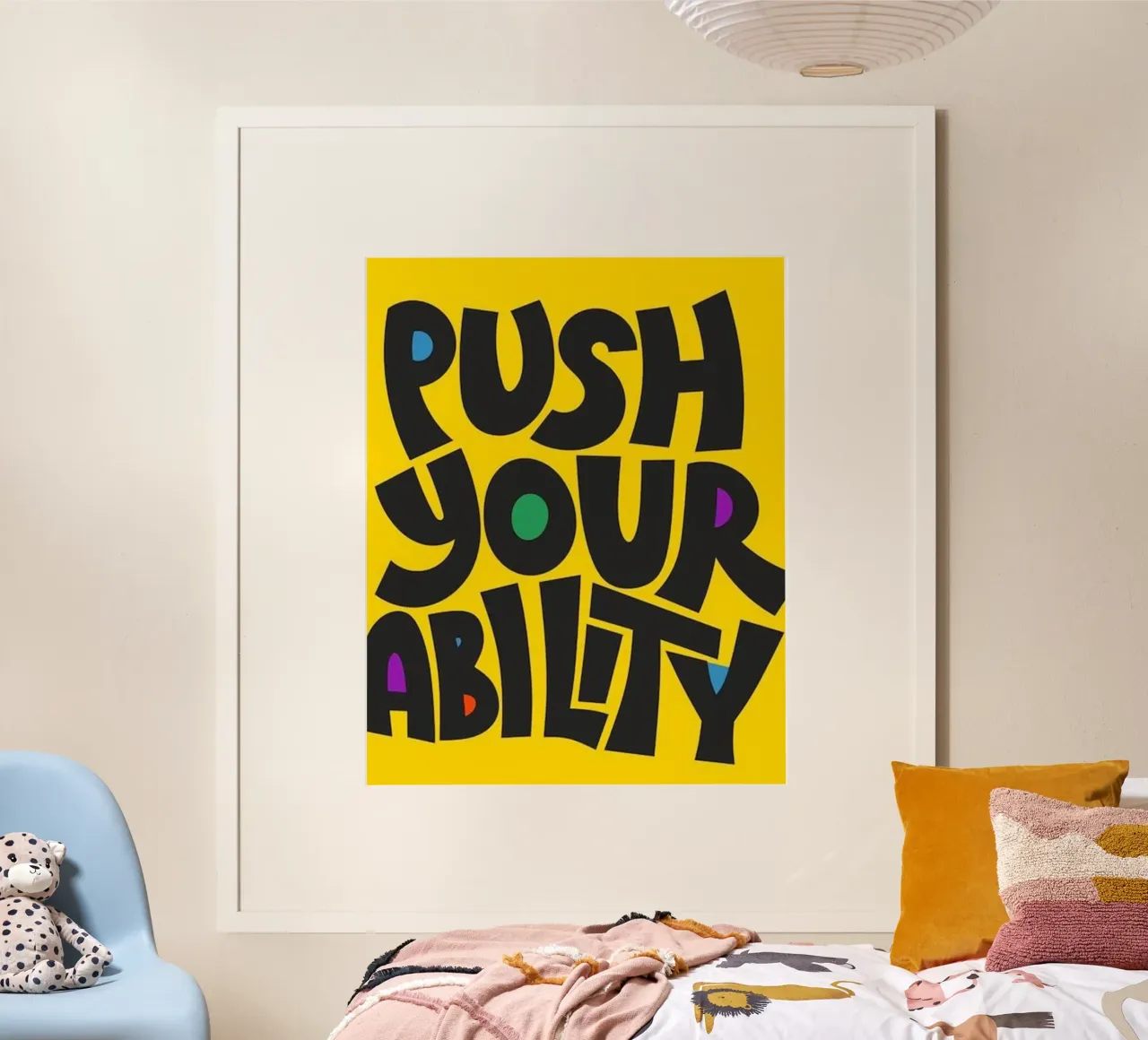 spingete le vostre capacità poster con telaio in plastica da art quots shop