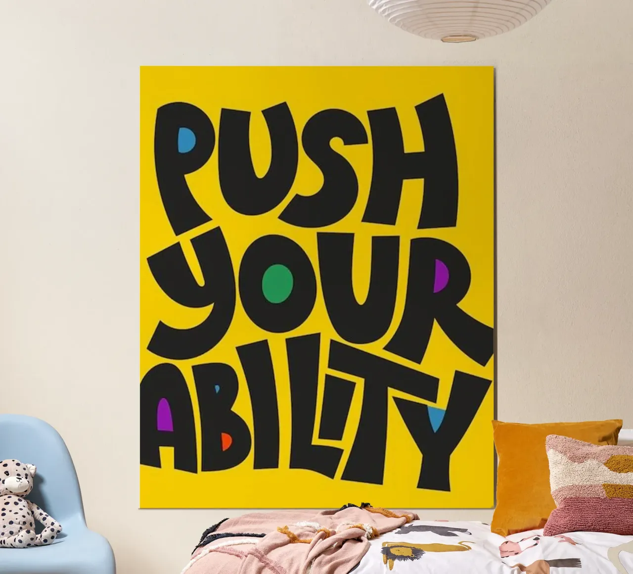 spingete le vostre capacità poster con telaio in plastica da art quots shop