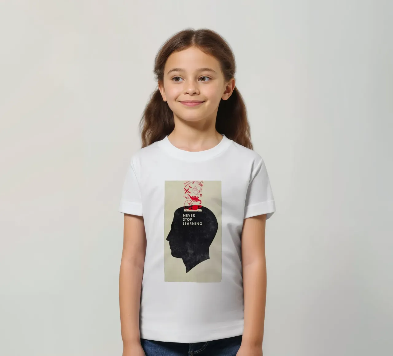 non smettere mai di imparare t-shirt bambini da art quots shop
