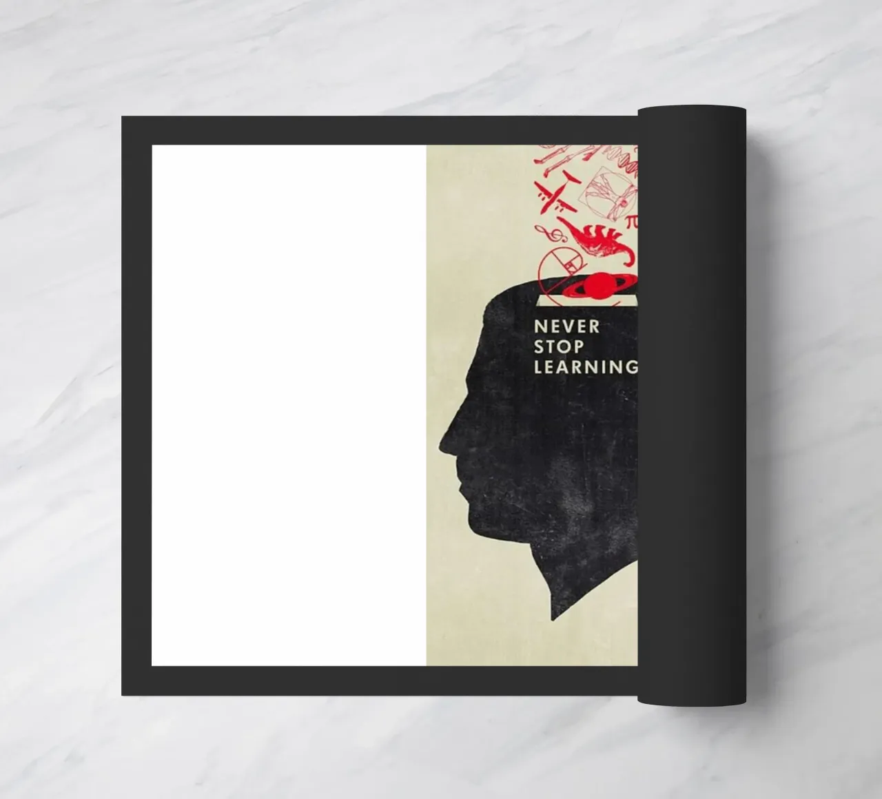 never stop learning doormat by art quots shop