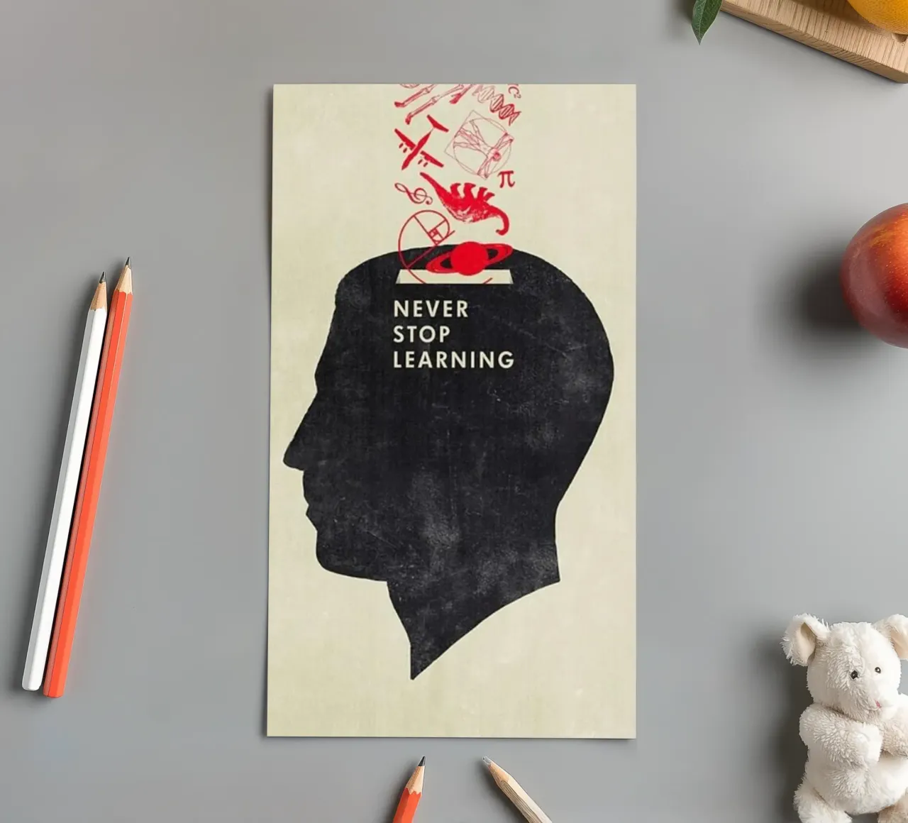 never stop learning sticker sheet by art quots shop