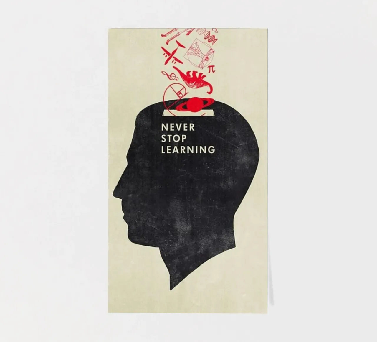 never stop learning sticker sheet by art quots shop