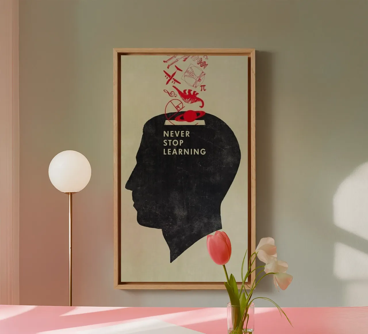 non smettere mai di imparare tela da art quots shop