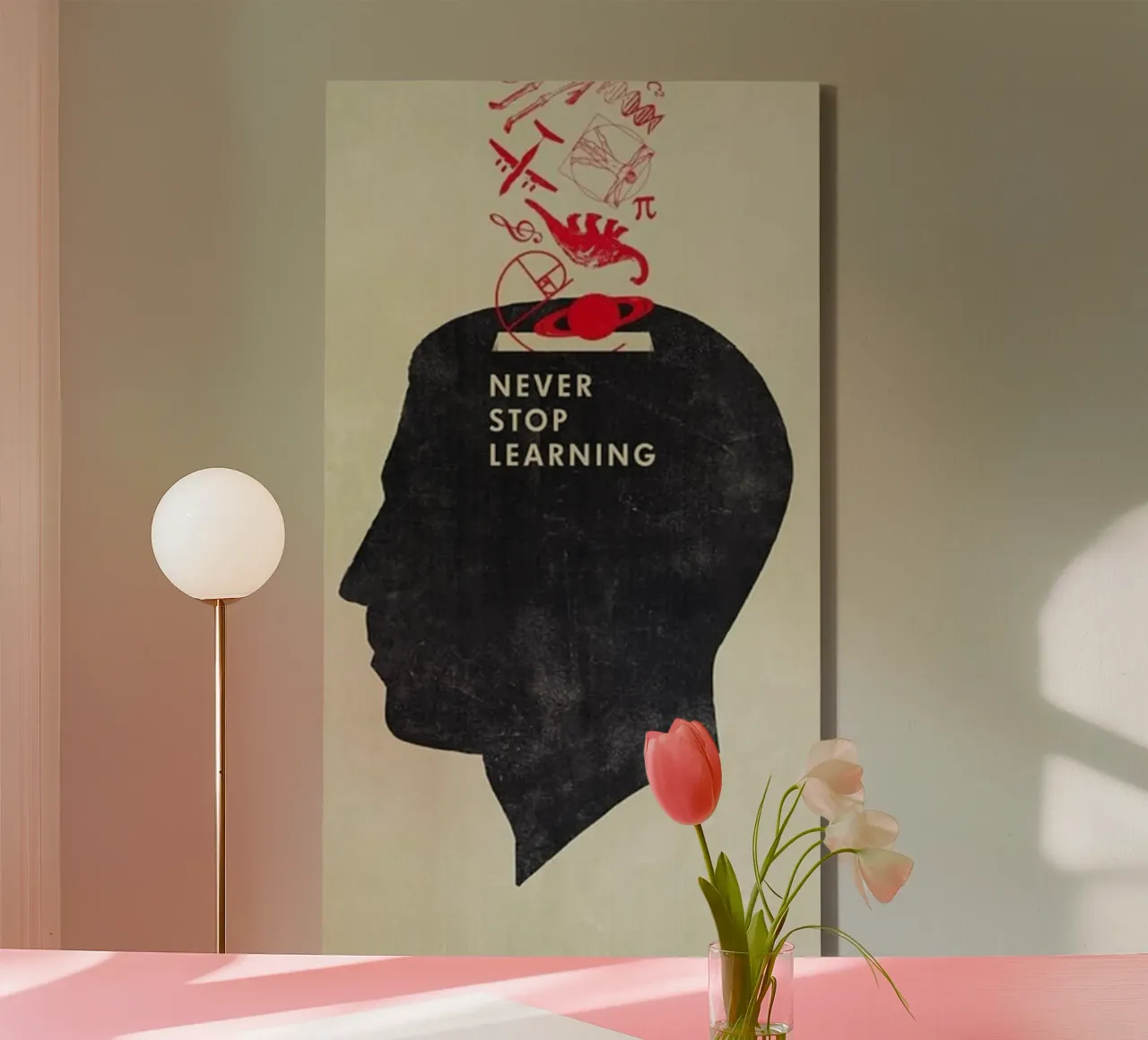 non smettere mai di imparare tela da art quots shop