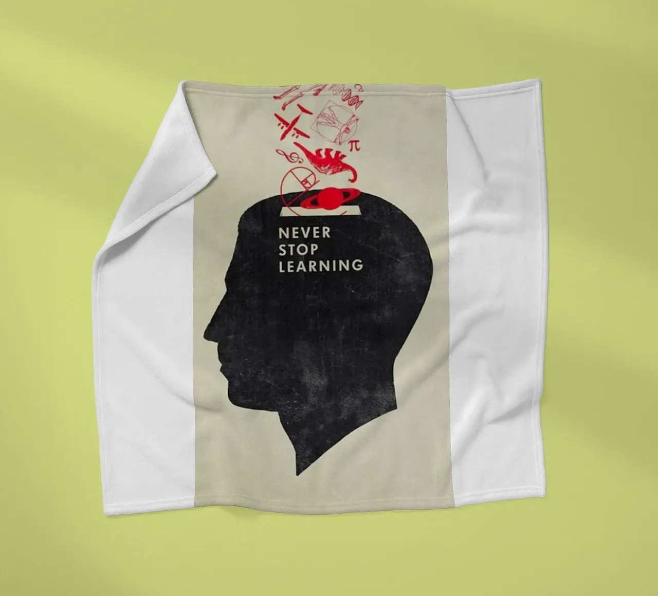 nie aufhören zu lernen Fleecedecke von art quots shop