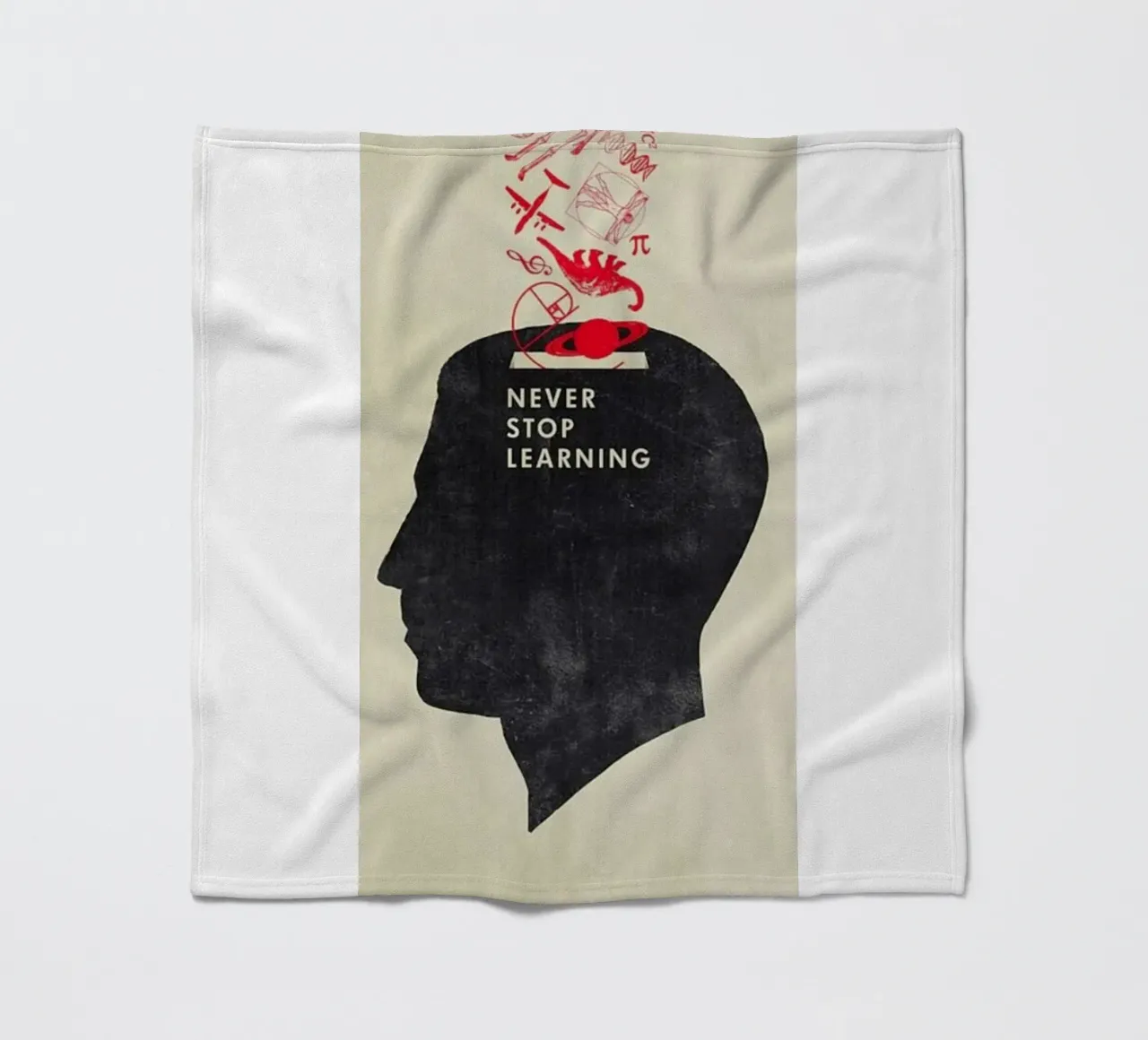 nie aufhören zu lernen Fleecedecke von art quots shop