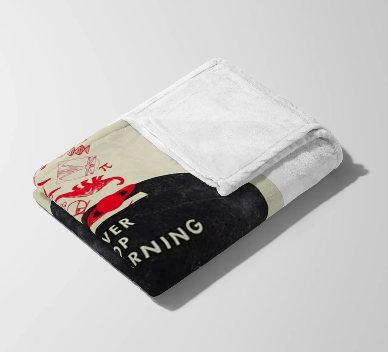 nie aufhören zu lernen Fleecedecke von art quots shop